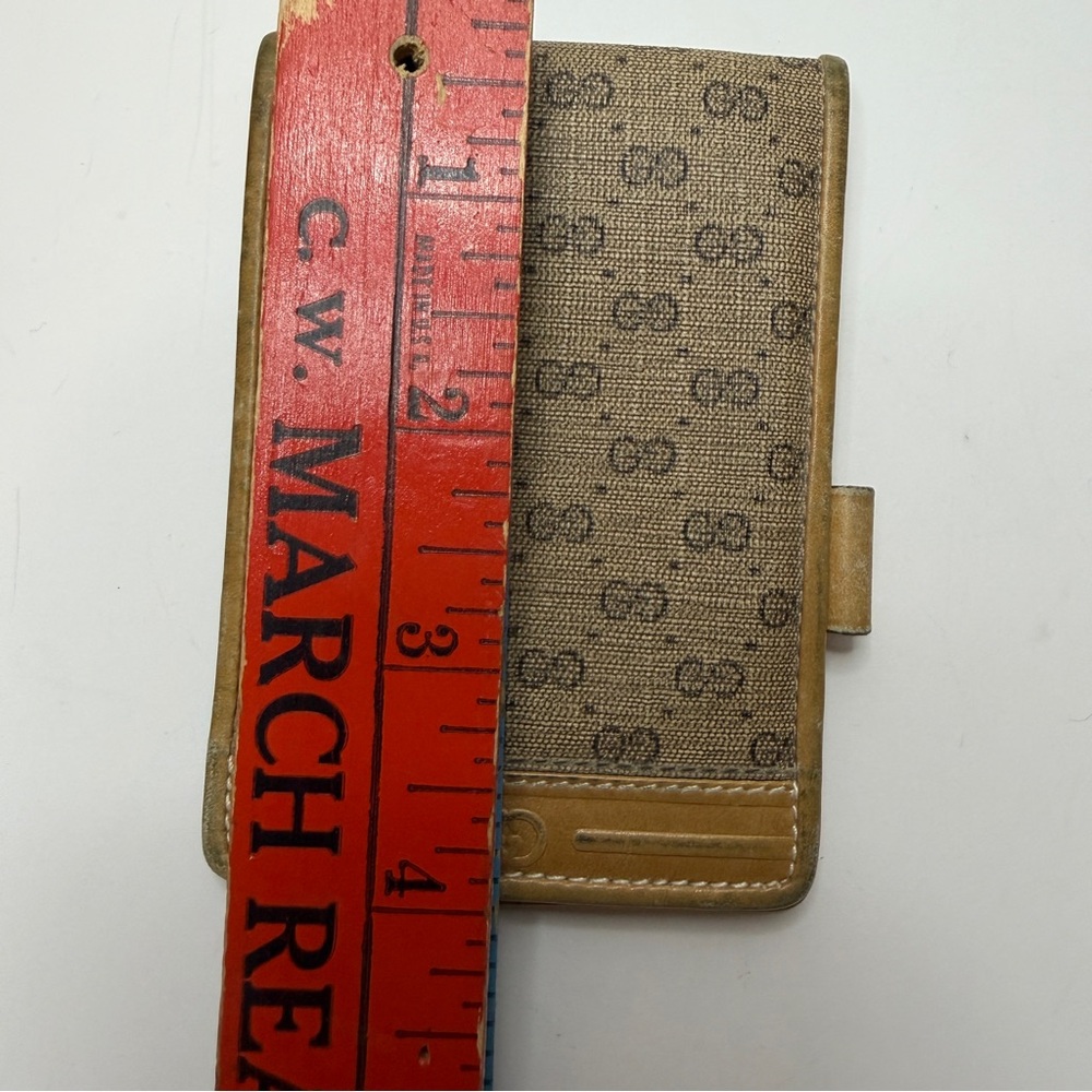 Gucci Small Signature Tan Leather Notepad Case w/ Minimal Paper & No Pen - Picture 15 of 16